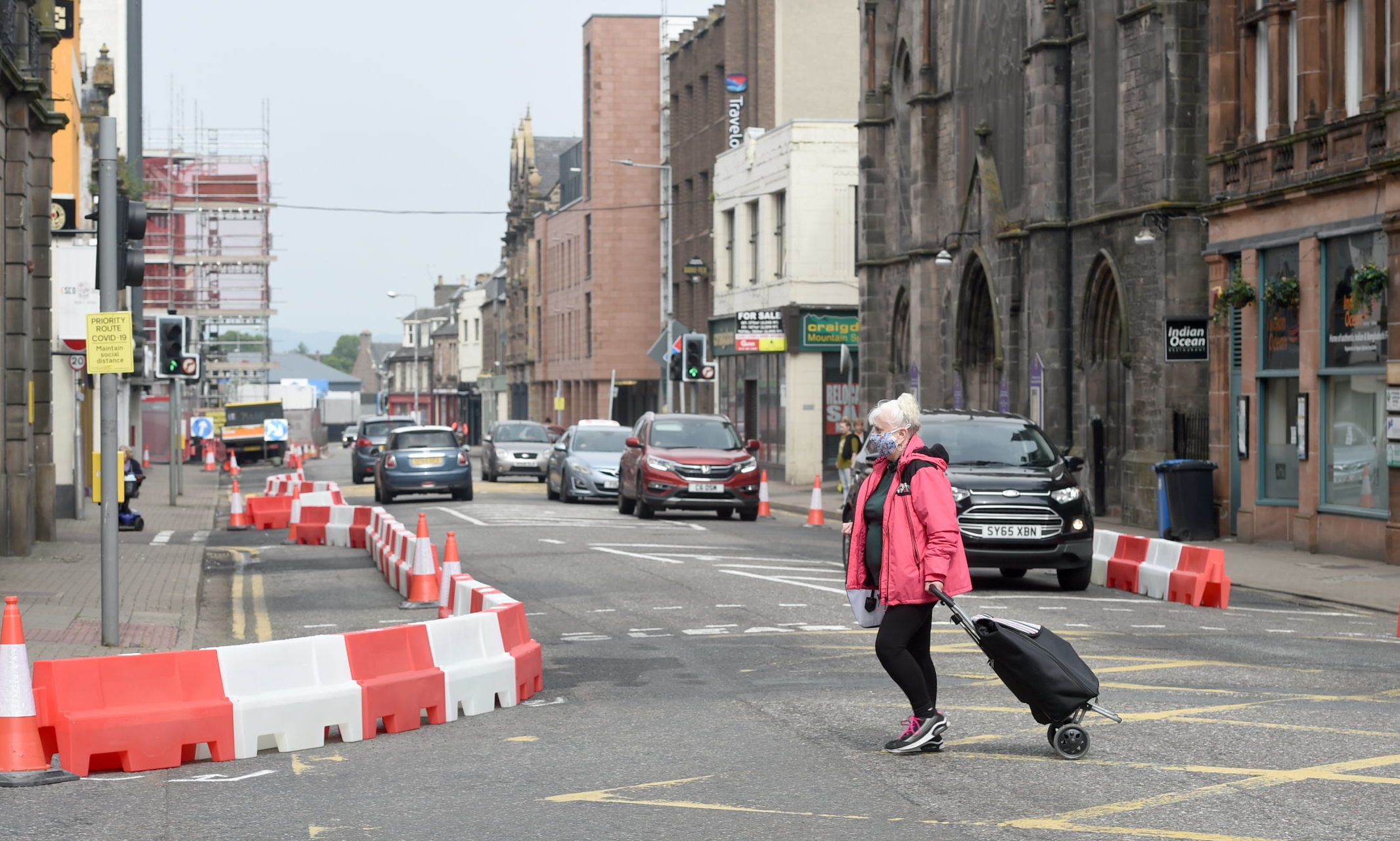 Work has been going on in Inverness city centre to narrow streets, as here in Academy Street. Pictures by Sandy McCook