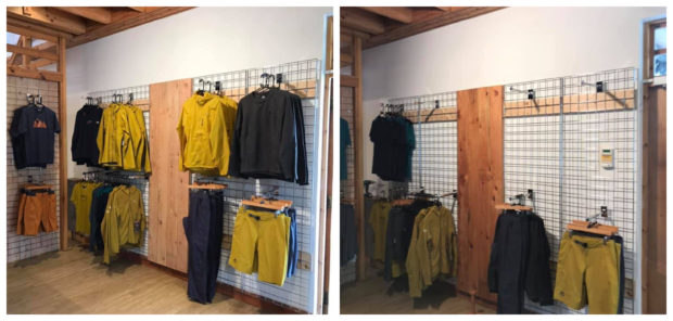 Before and after: Some of the items stolen from the shop