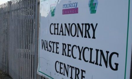 Plans to replace the Chanonry household waste recycling centre in Elgin have stalled. Image: Moray Council