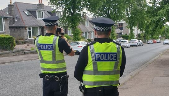 Officers carrying out speed checks in the Formartine area