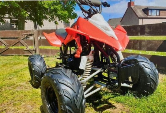A quad bike has been recovered in Mintlaw
