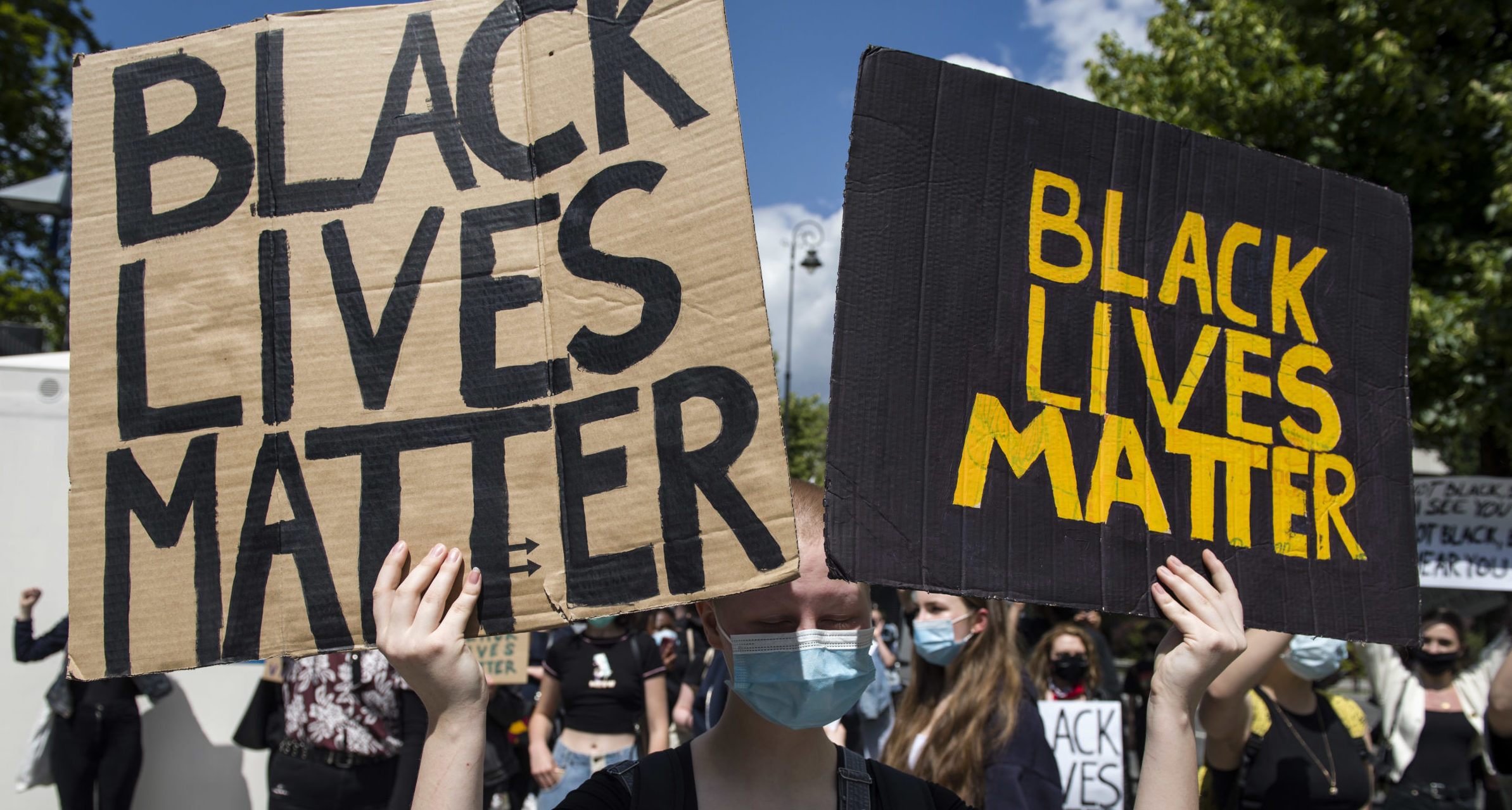 Black Lives Matter protests in the US.