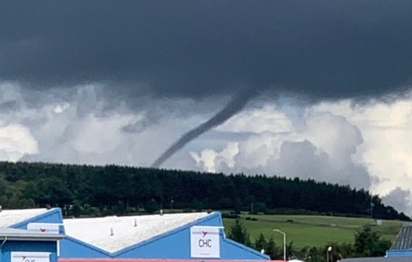 A funnel cloud spotted above Dyce