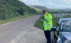 Police on duty along the North Coast 500 route.