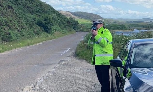 Police on duty along the North Coast 500 route.