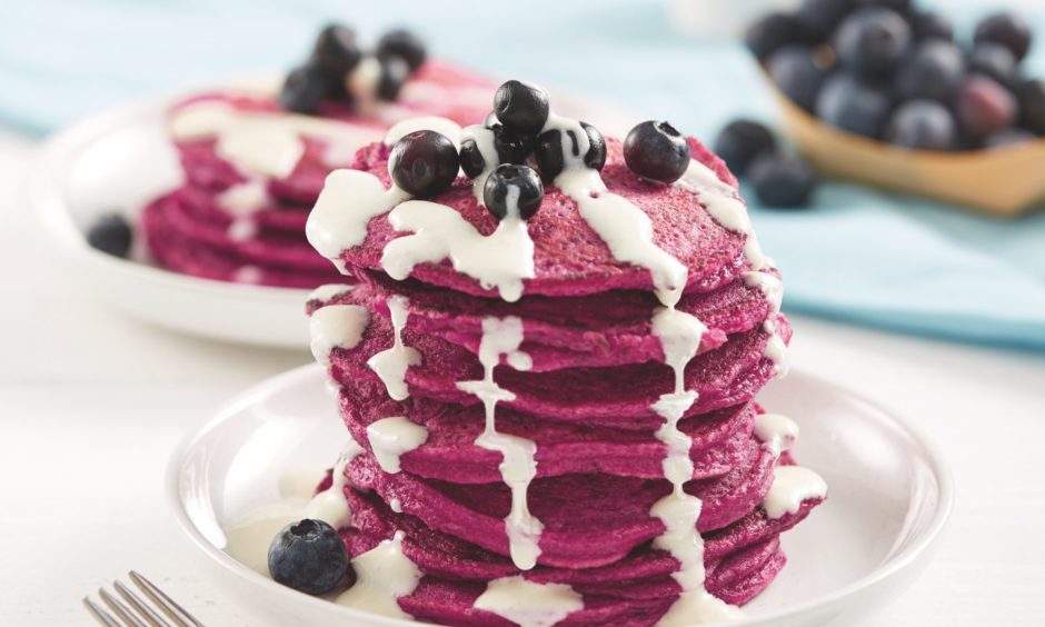 Beetroot pancakes.