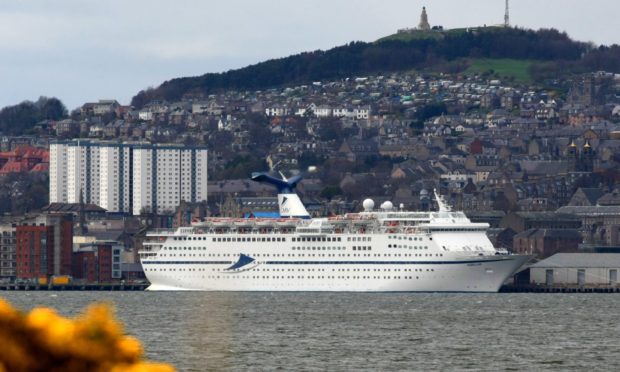 The Magellan cruise ship docked in Dundee.