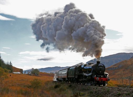 The Jacobite steam train LMS Stanier.