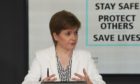 First Minister Nicola Sturgeon during Tuesday's briefing