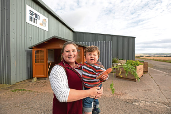 Fiona Smith with her son Mathew.