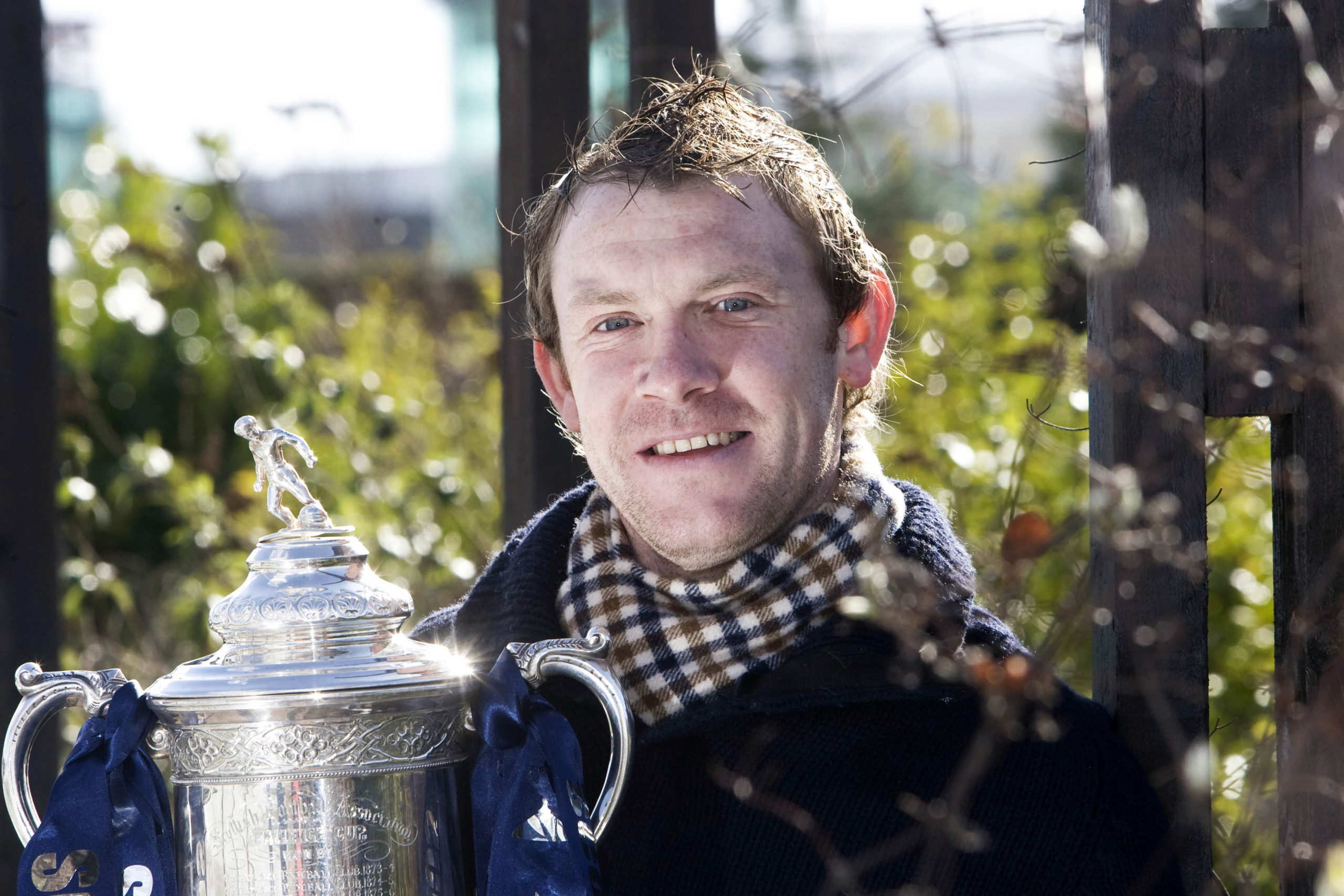 Steve Tosh, with the Scottish Cup in 2008