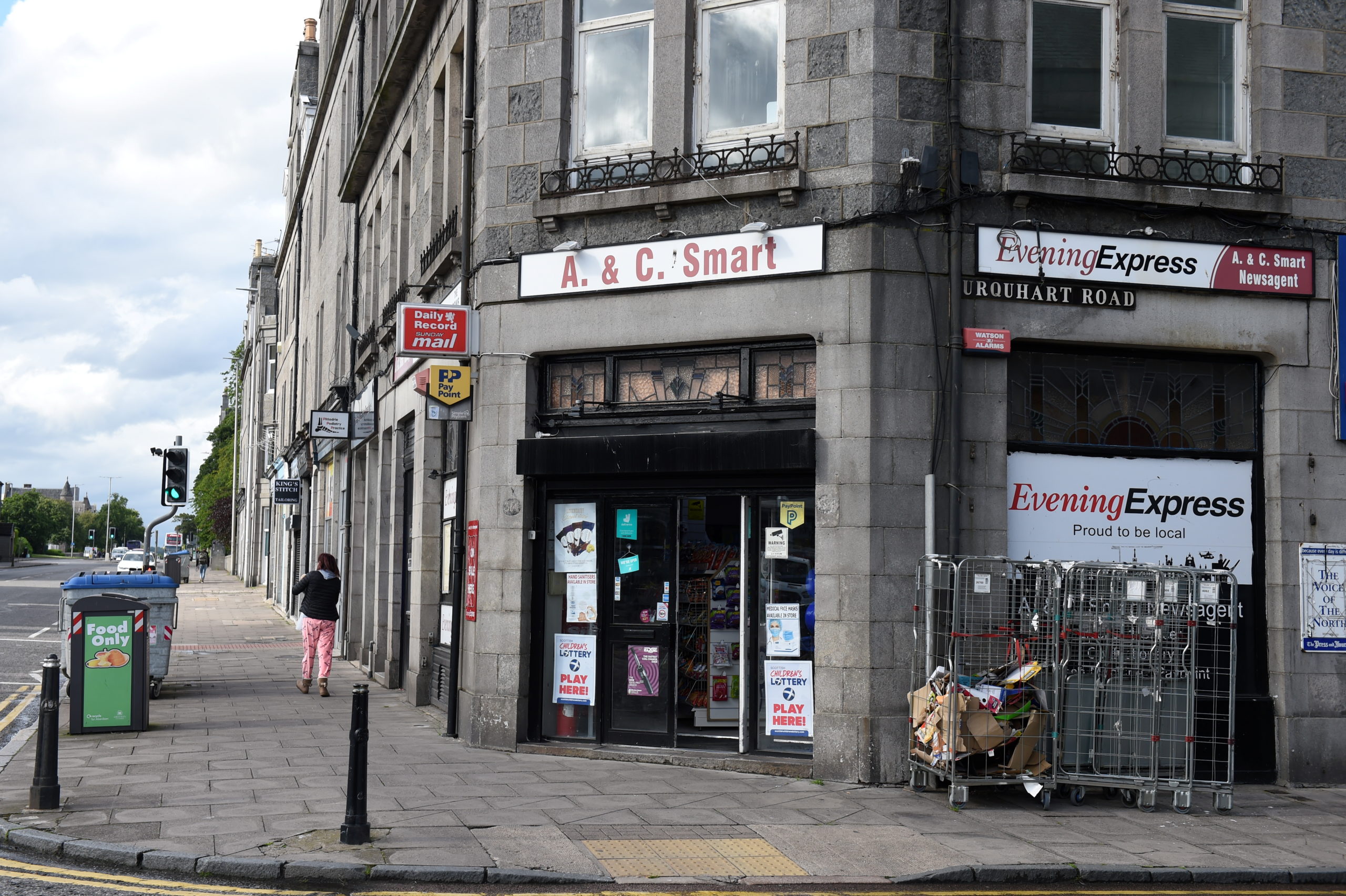 The cash machine is located outside of A&C Smart newsagents, at the junction of Urquhart Road and King Street
