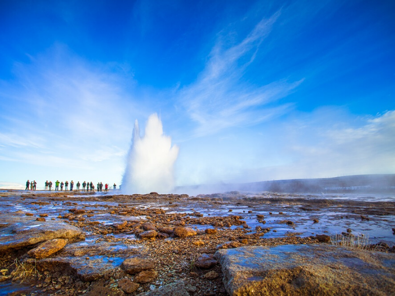 Strokkur geyser, Iceland.