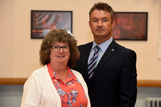 Picture of Councillor Gillian Owen and Vincent Docherty (Aberdeenshire Council’s Education and Children’s Services Committee chair and the council’s Head of Education).