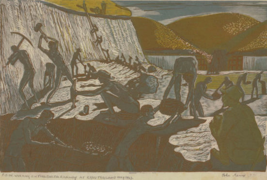 Aberdeen artist John Mennie portrayed the cruel treatment of his comrades in the Far East.