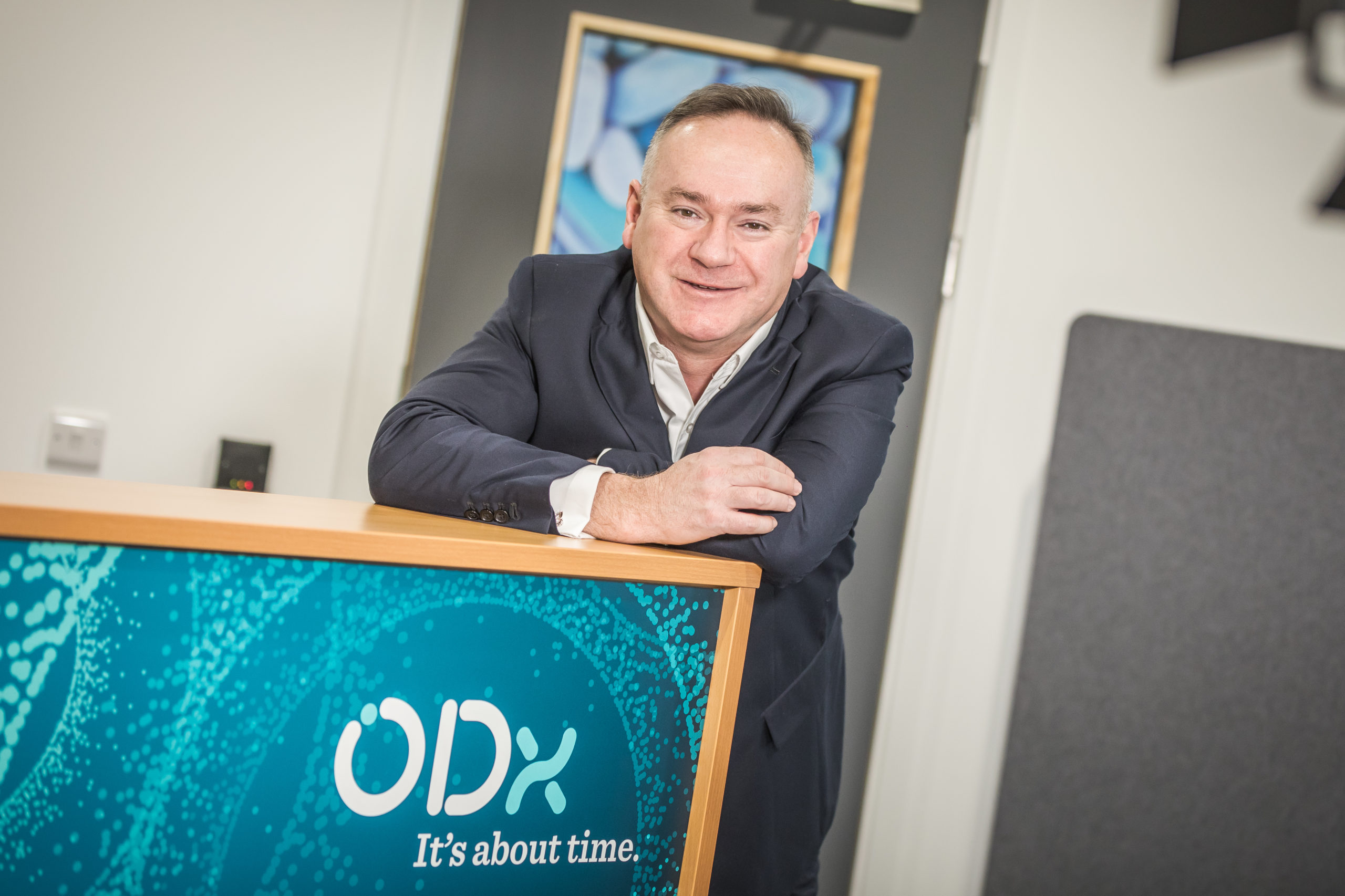 ODx chief executive, Giles Hamilton at the firms office's and labs in Inverness