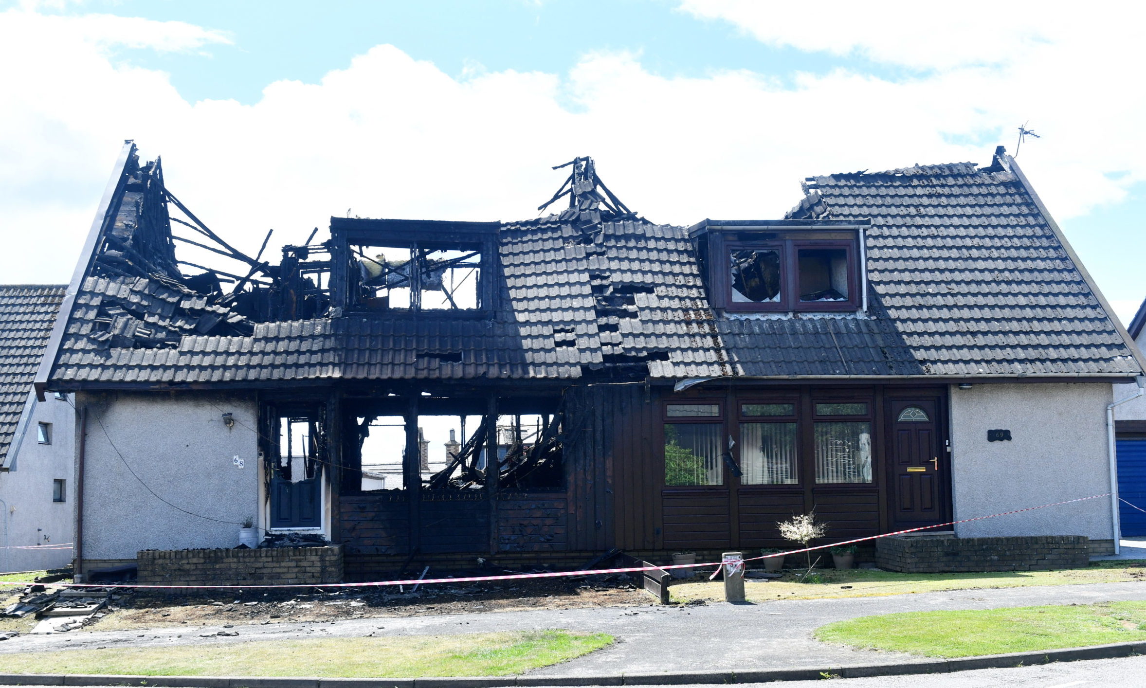 The house in Invergarry Park was badly damaged by a fire. Picture by Chris Sumner.