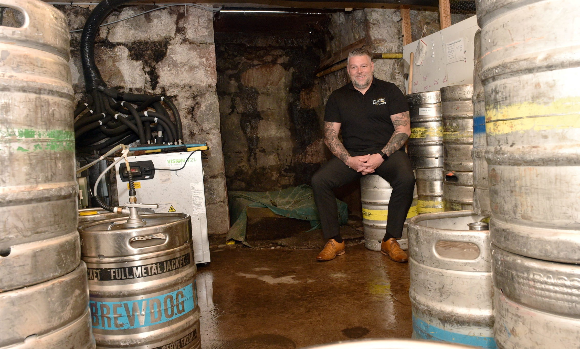 Laird Parker in the cellar of The Drouthy Laird, Inverurie.