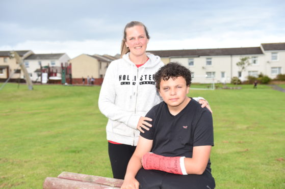 Shaun Duthie with mum Ashleigh.

Picture by Paul Glendell.