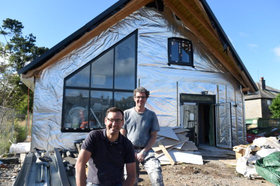 Barry Douglas  and Robert West who along with others have worked almost full time during furlough to build the centre.
Picture by Paul Glendell