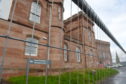 Inverness Castle is now surrounded by construction fencing.
Picture by Sandy McCook.