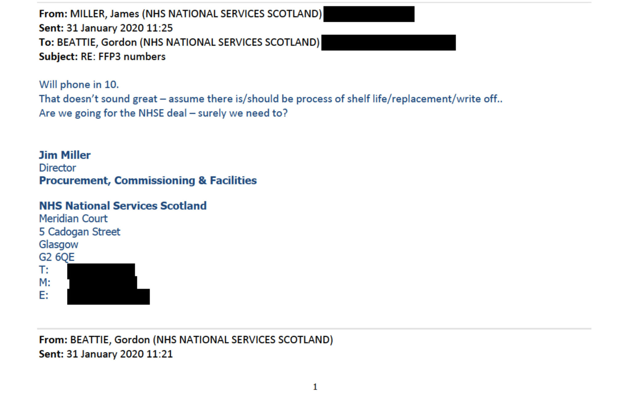 EXCLUSIVE NHS emails show Scottish Government was warned of PPE issues