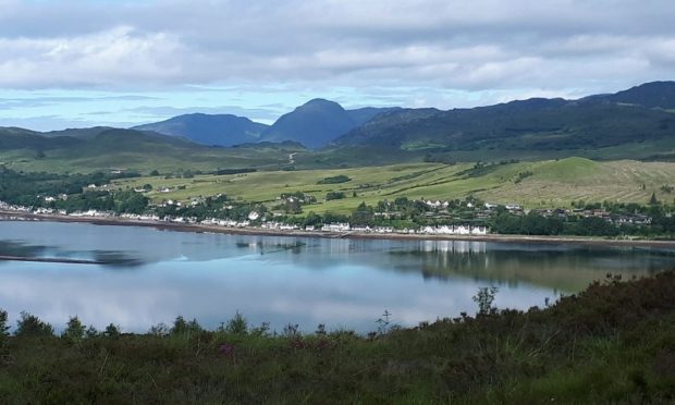 Lochcarron, site of SSEN power line works