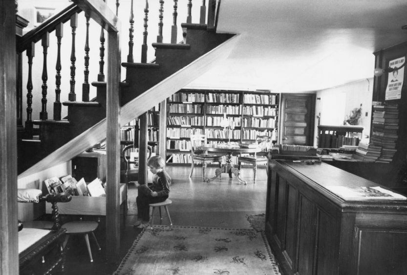 Strichen Library reading room in 1969.