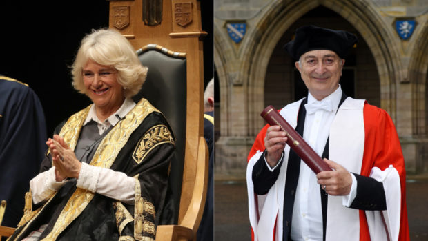 The Duchess of Rothesay, left, and Sir Tony Robinson