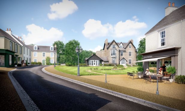 An artist's impression of a planned retirement village at Binghill House in Milltimber.