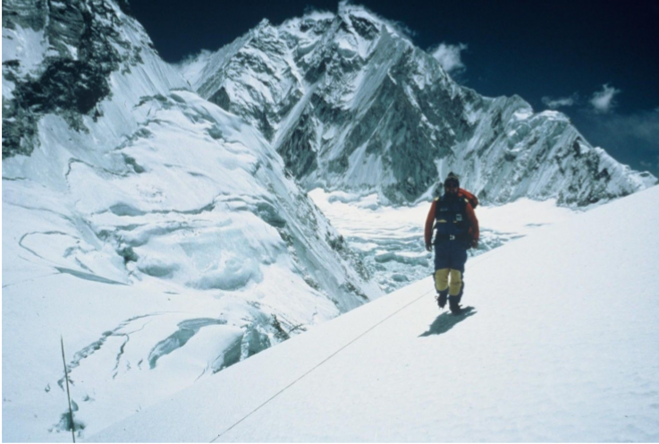 George Kennedy McLeod in the 1985 Mount Everest West Ridge Expedition, at age 59