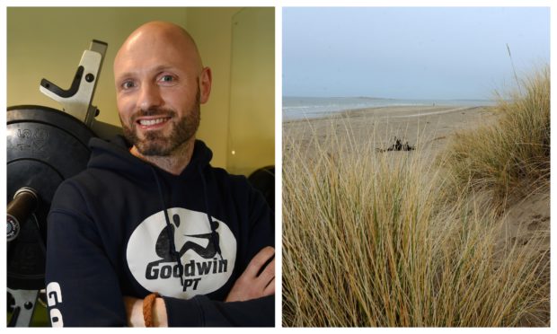 Alan Goodwin (left) rescued the girl after she ended up in the River Nairn close to Nairn beach.