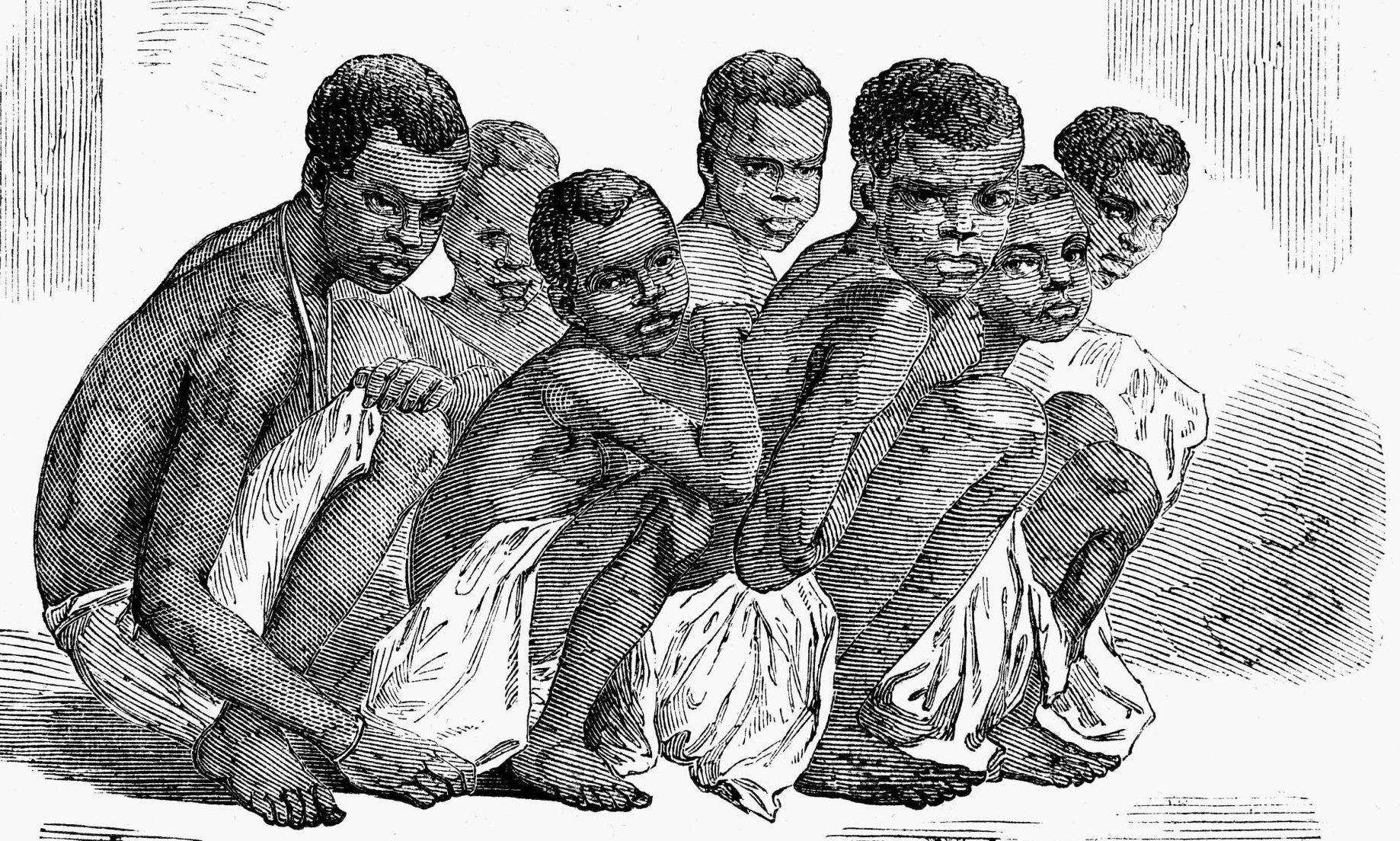 African slaves brought to Jamaica after their rescue by a British cruiser from a slave schooner off the coast of Cuba.