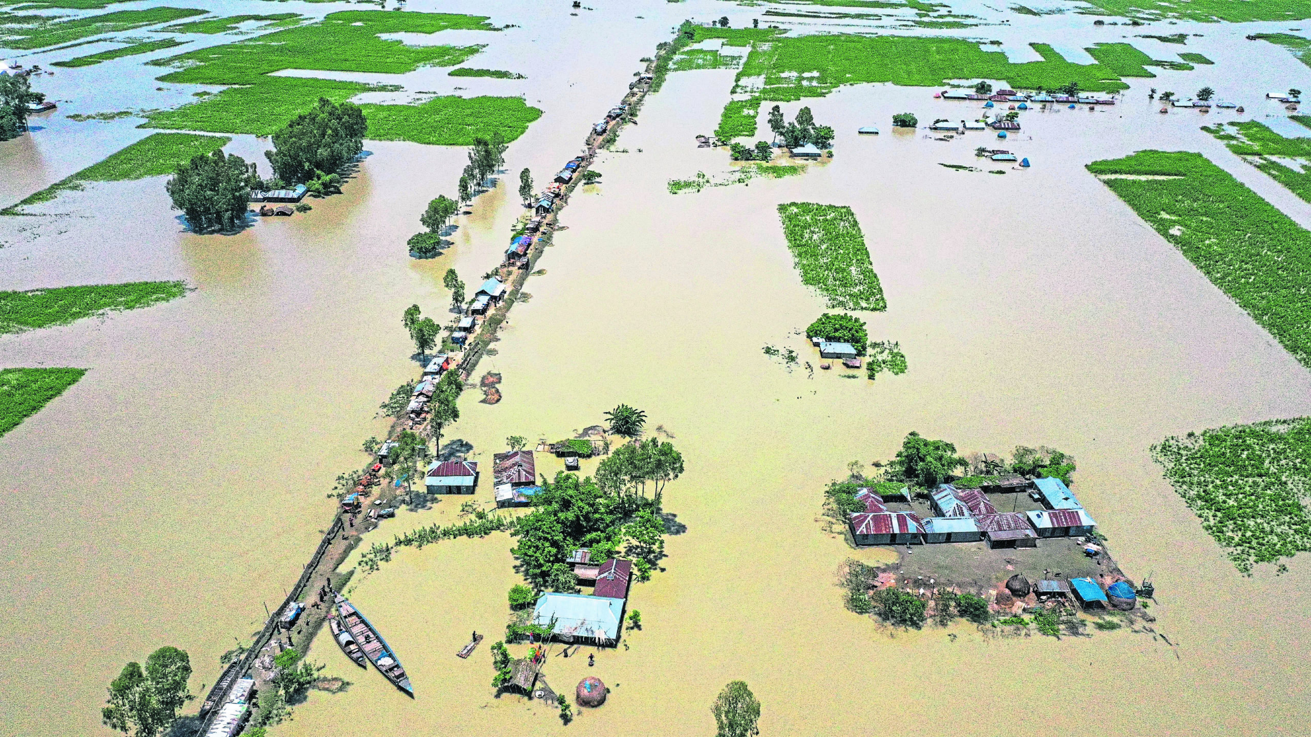 Floods hit in Bogura, Bangladesh in July 2020. Photo by Zabed Hasnain Chowdhury/SOPA Images/Shutterstock
