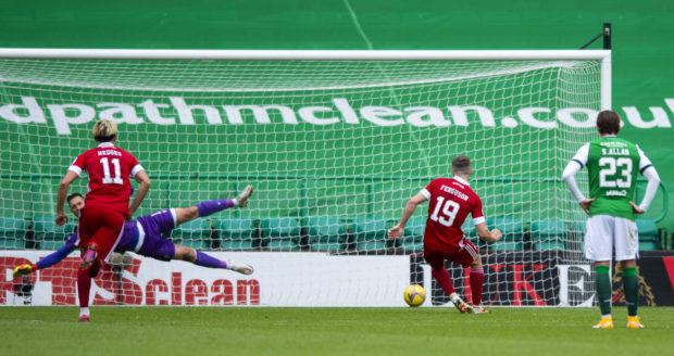 Lewis Ferguson put Aberdeen ahead from the penalty spot