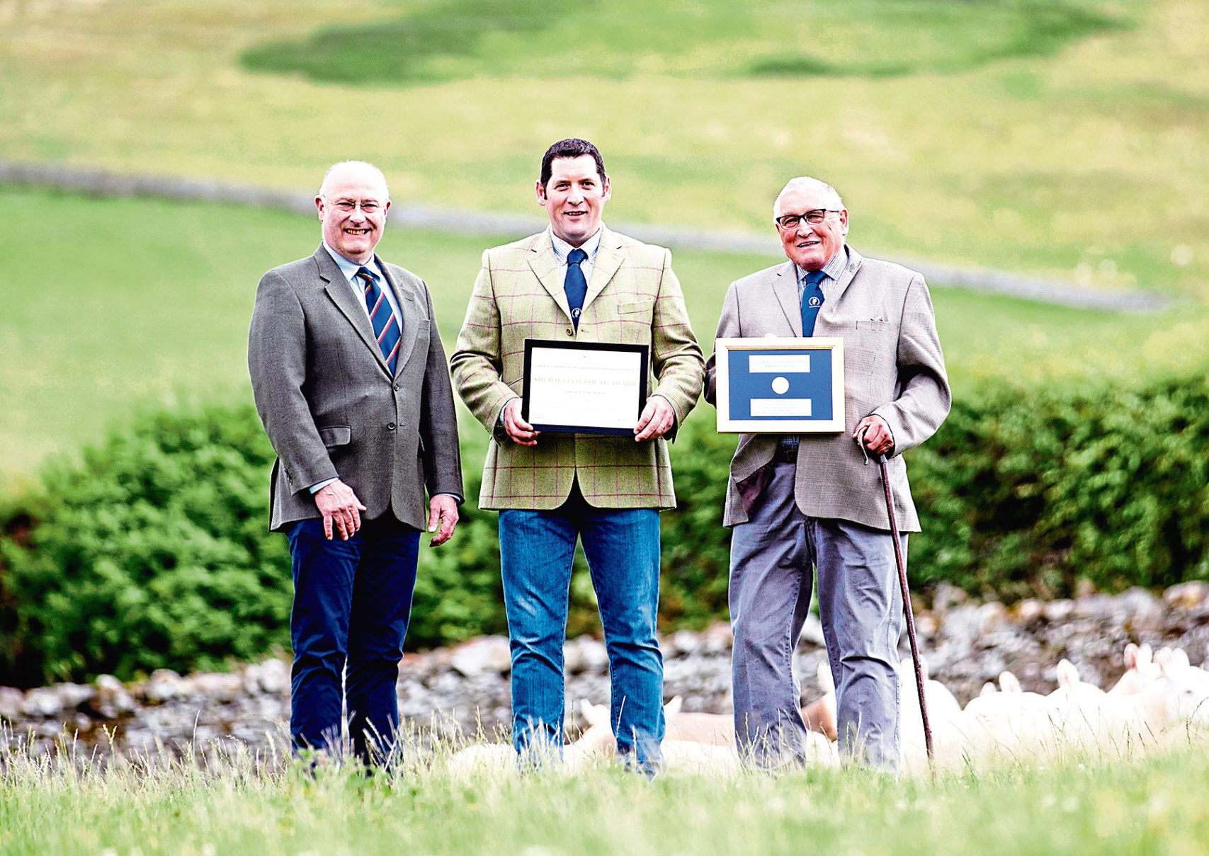 From left, RHASS chairman Bill Gray, Willie Thomson and Jimmy Thomson.