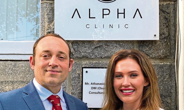 Leah and Thanassi Athanassopoulos, of Alpha Clinic. Image: Supplied.