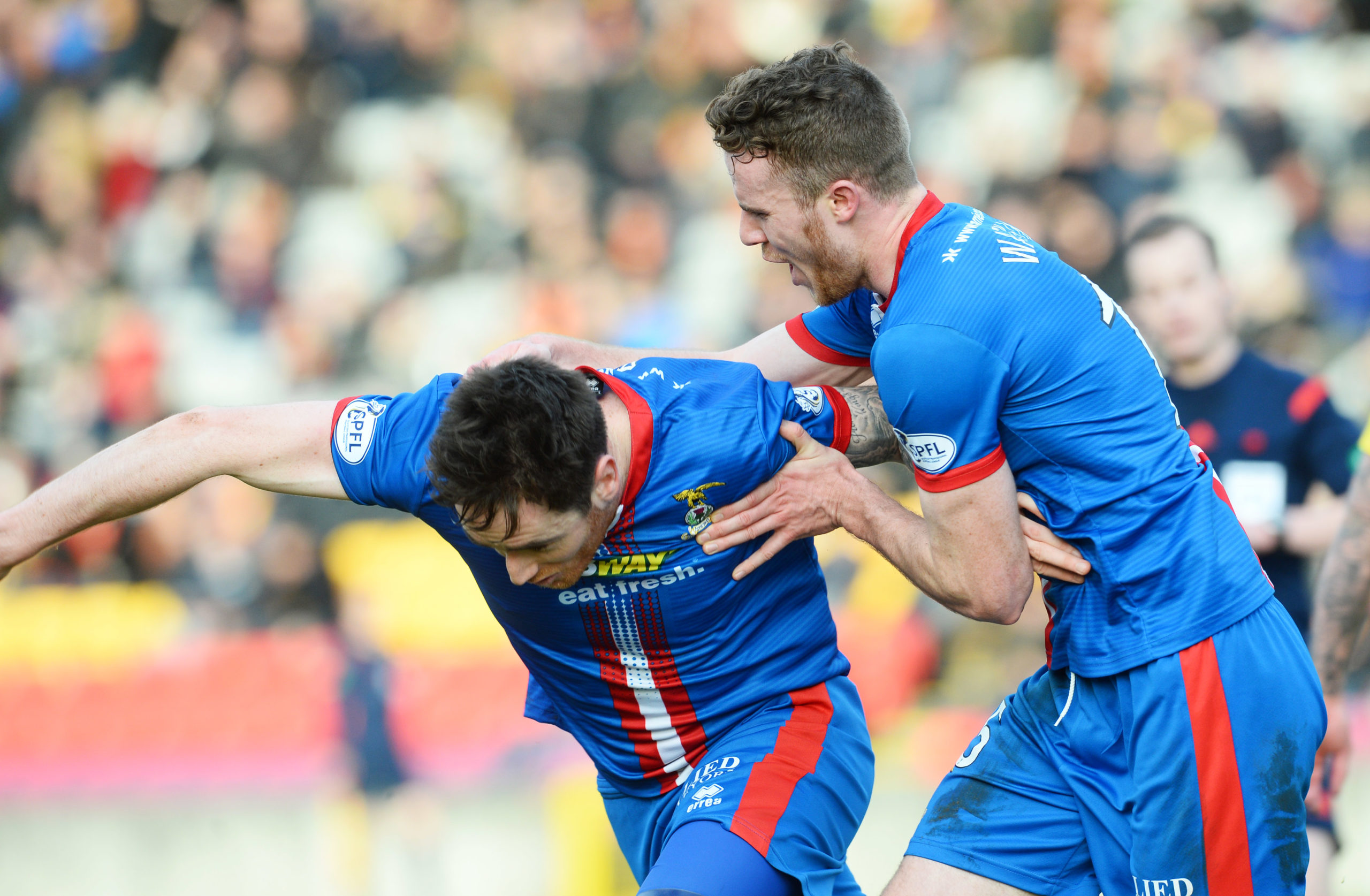 Greg Tansey and Marley Watkins during their time at Caley Thistle