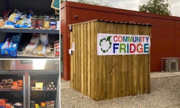 Dingwall Community Fridge is located adjacent to the local community centre.