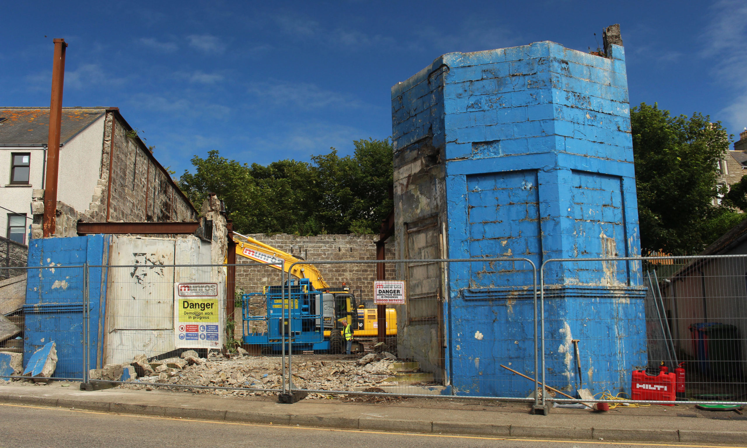 Demolition works have begun at the property on 30 High Street, Wick.