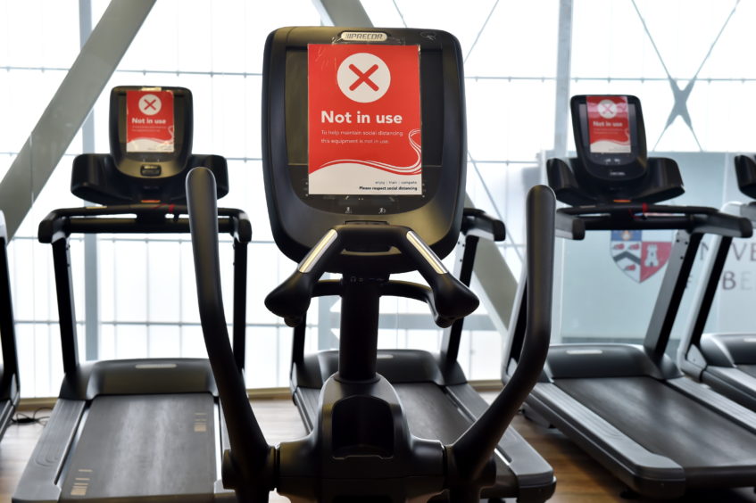 Aberdeen Sports Village, new safety measures ahead of reopening.

Picture by Kenny Elrick     28/08/2020