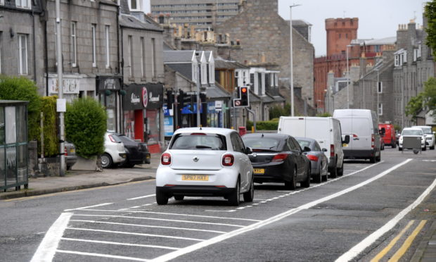 The road layout on Rosemount Place, around Richmond Street area. 
Picture by Kath Flannery.