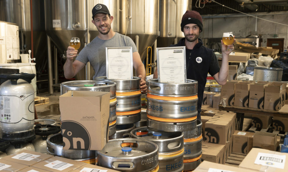 Pictured from left, Stuart Byers & Matthew Bennett from Six Degrees North Brewery