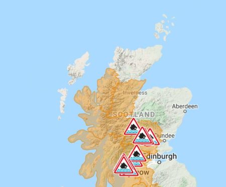 Flood alerts have been issued across Scotland.