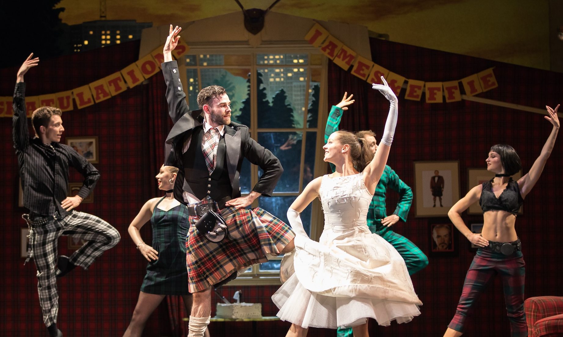 Scottish Ballet dancers in Matthew Bourne's Highland Fling.