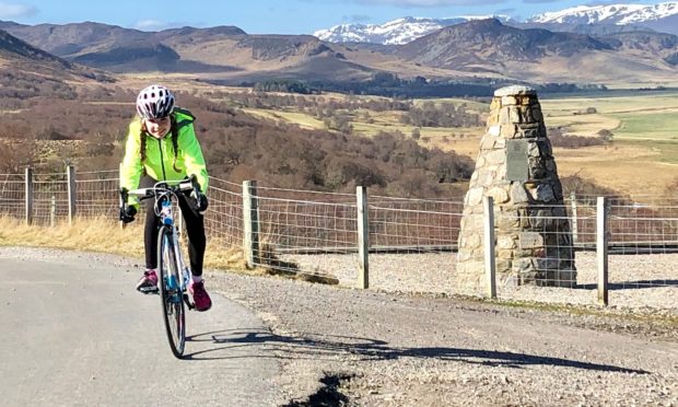 Isla Easto aims to complete the coast-to-coast cycle from Ardnamurchan to Cruden Bay.