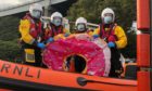 The RNLI crew at Kessock with the inflatable doughnut