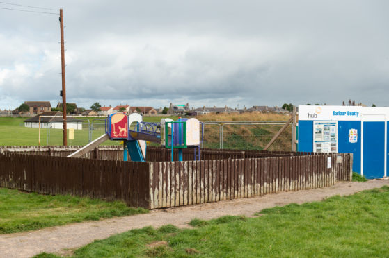 The playpark next to the community centre and Lossie High School on Coulardbank Road is being revamped by community volunteers.