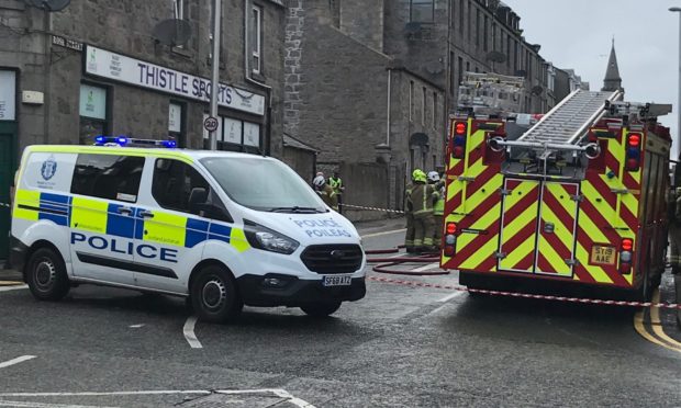 Police and the fire service attended the scene. Picture by David Walker