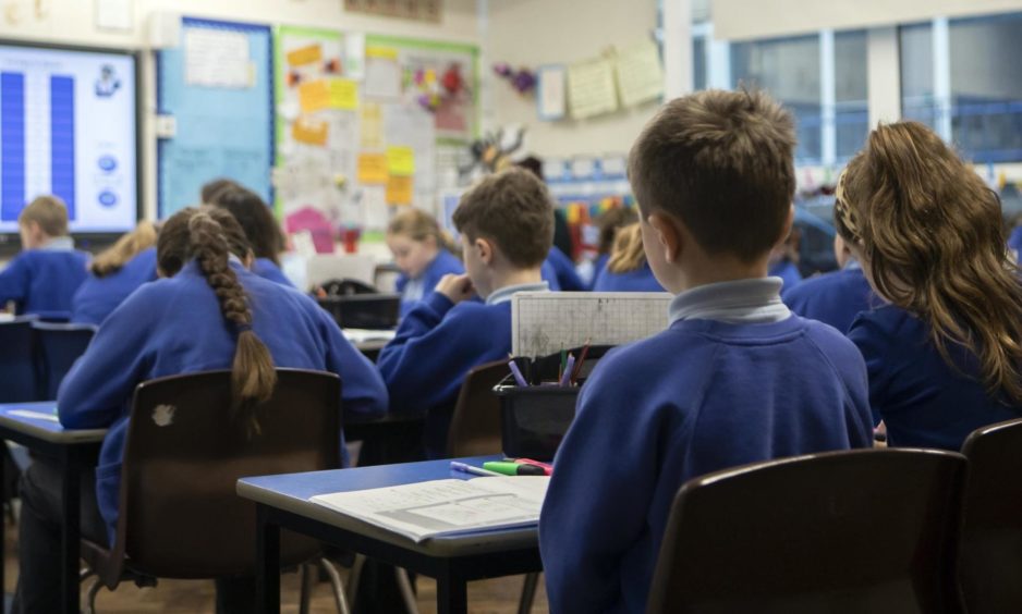 School children during a class at a primary school.